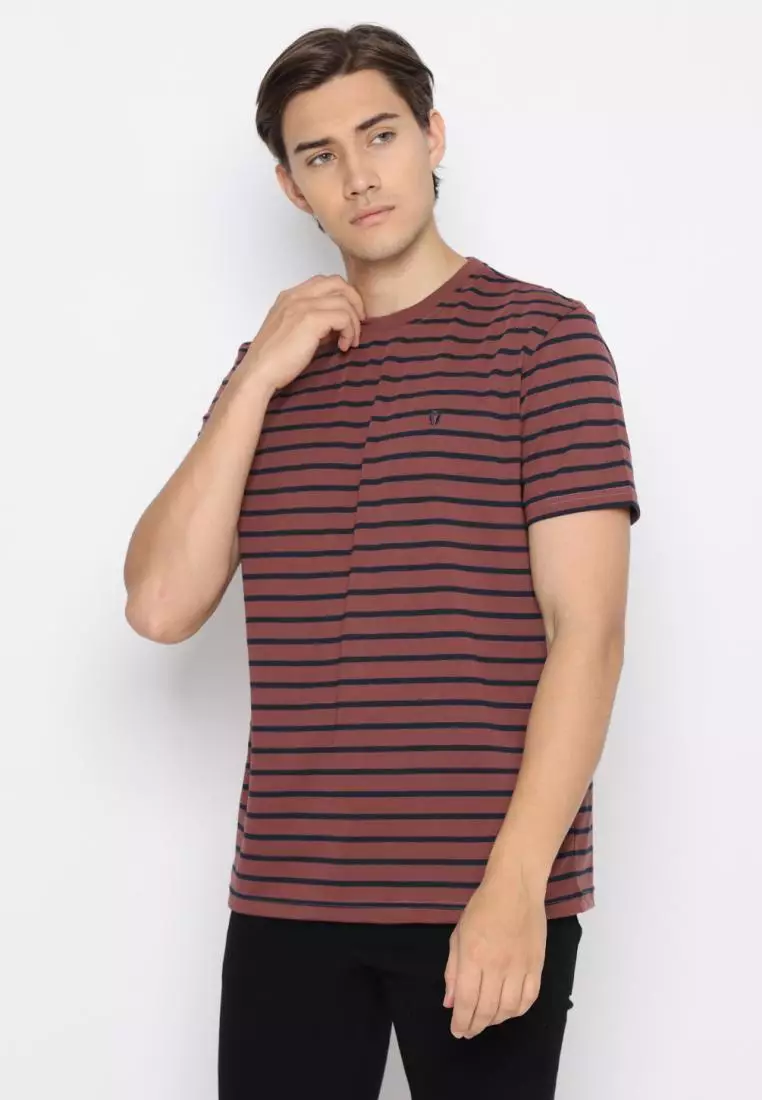 Matsuda T Shirt Pria Kaos Stripe Nantan