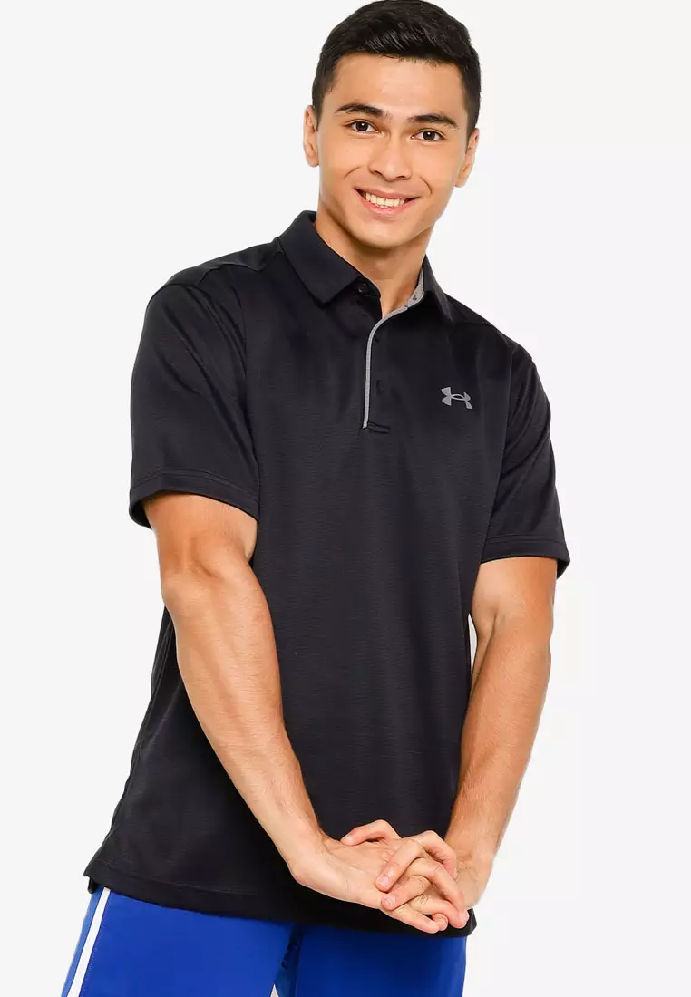 Under Armour Men's Black/Graphite Tech Polo