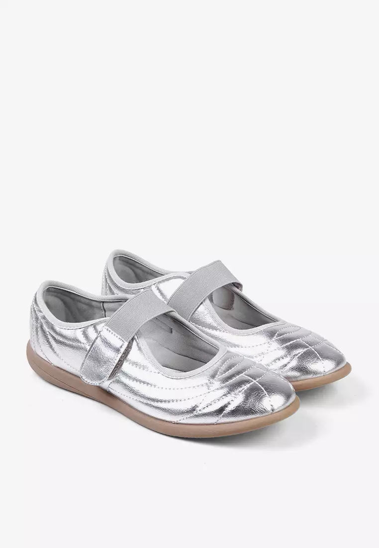Sepatu Flat Shoes Metallic Wanita L.Colei