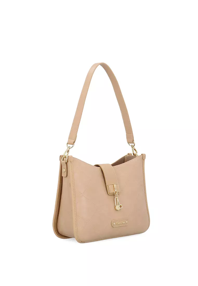 CR Lorena Woven Tote Bag - Dark Beige