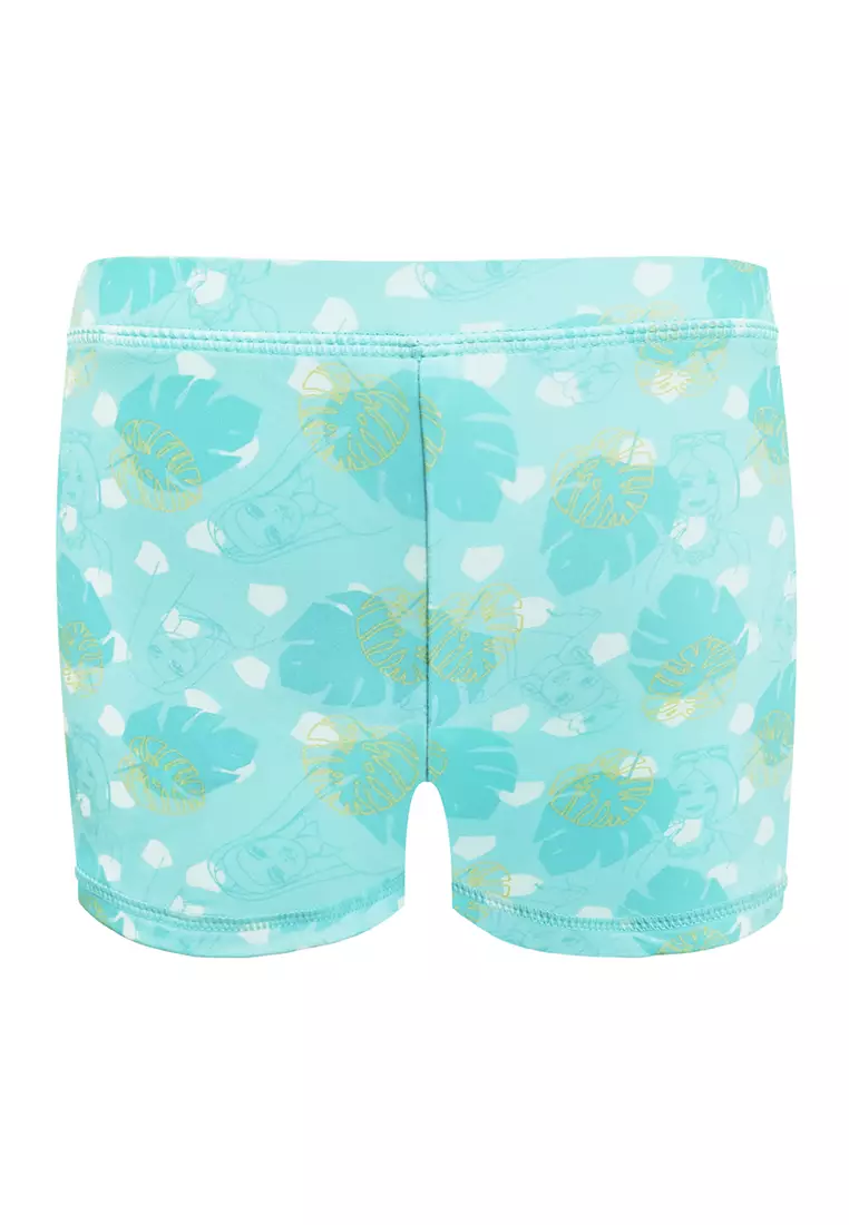 Cropped Rashguard Boyleg Bottom Set Girls Kids Swimwear