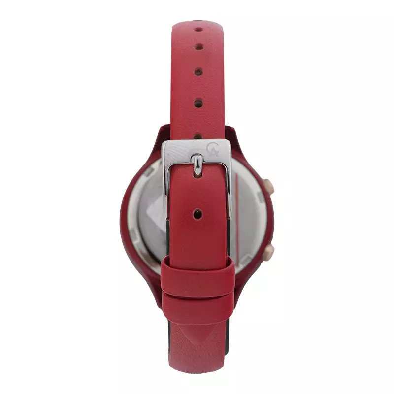 Jam Tangan Wanita Alexandre Christie Digi AC 9379 LH LREBA Ladies Digital Dial Red Leather Strap