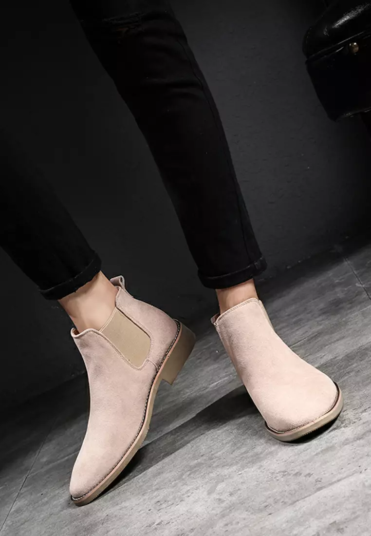 Cow Suede Vintage Elastic Boots MC126