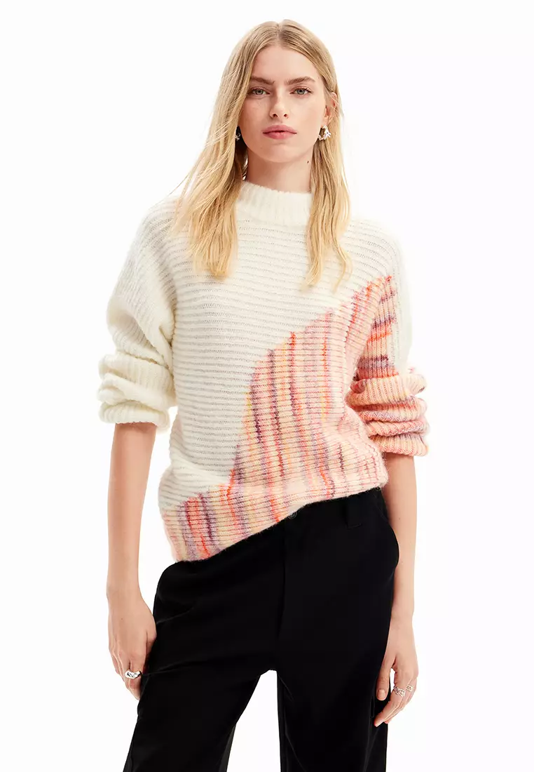 Desigual Woman Asymmetric design pullover.
