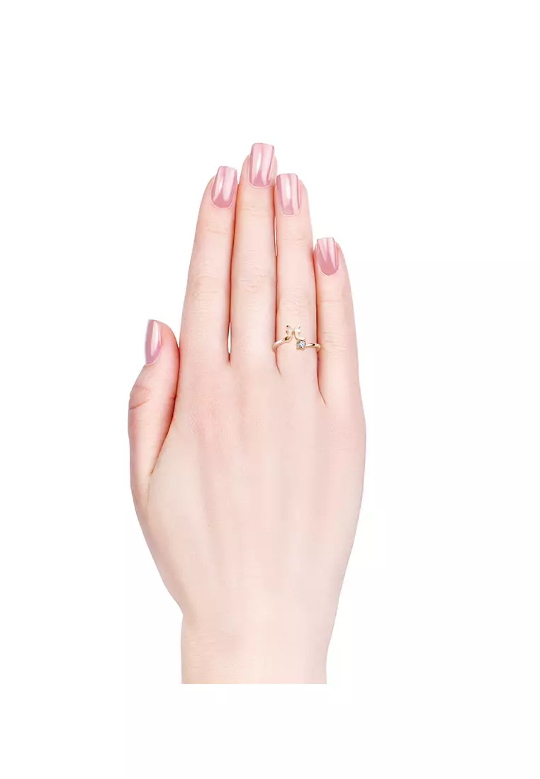 Pieces Zodiac Ring RG - Cincin Crystal by Her Jewellery