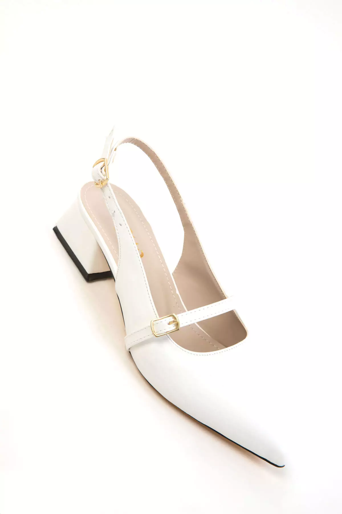 White Women's Classic Heeled Shoes 20656