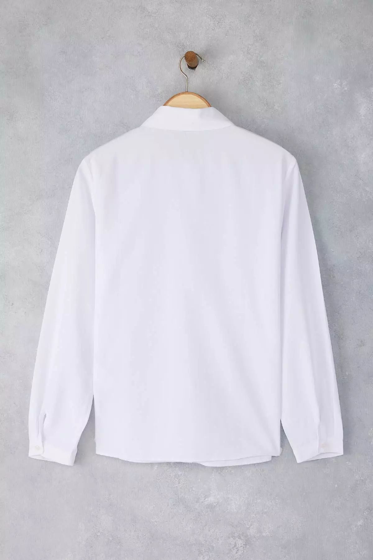 White Textured Oversize Shirt
