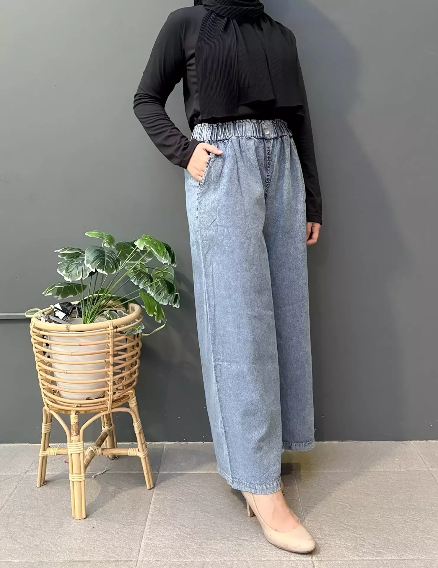 Keyla Cullote (Celana Kulot Denim Basic) Fit BB 80 kg