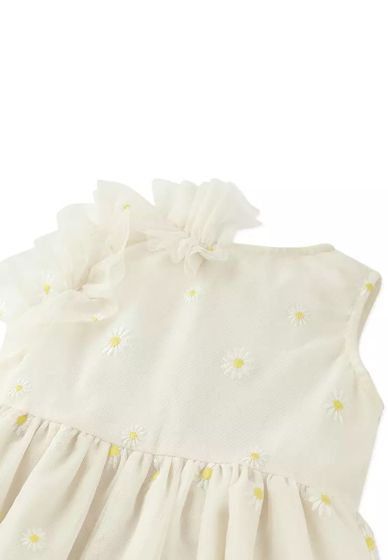 Elisif Embroidered Dress With Ruffles