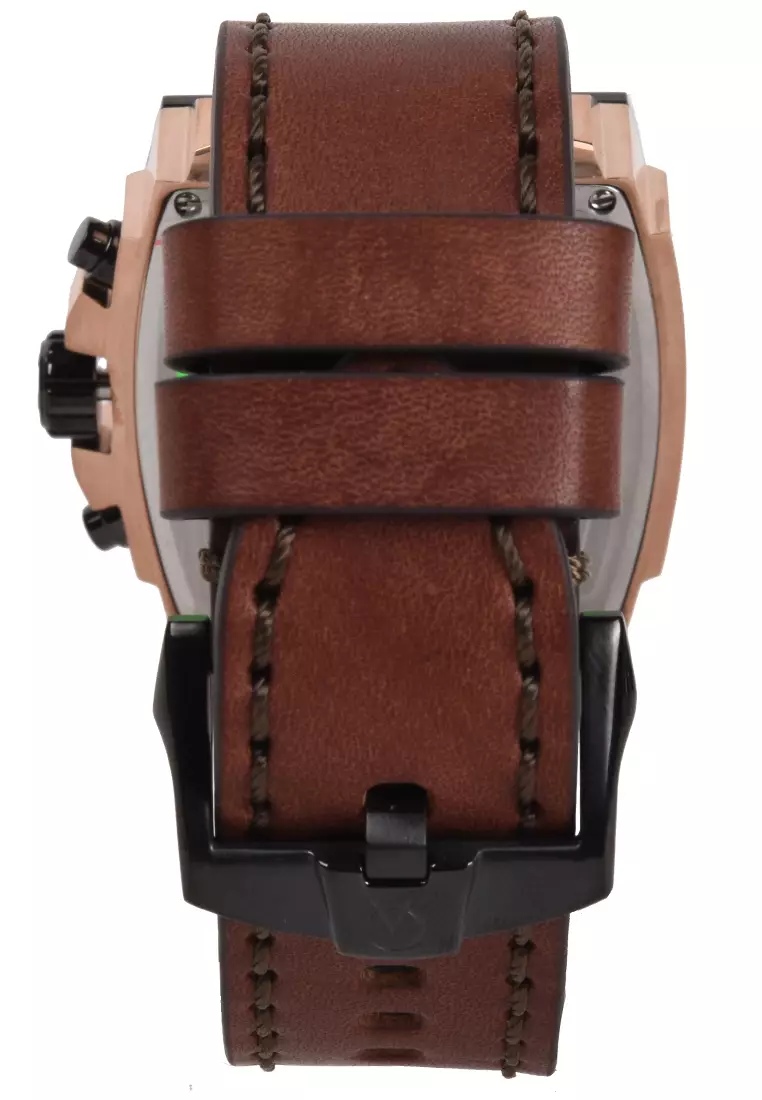 Alexandre Christie - Jam Tangan Pria - Rosegold - Brown Leather Strap - 6376MCLBRBA