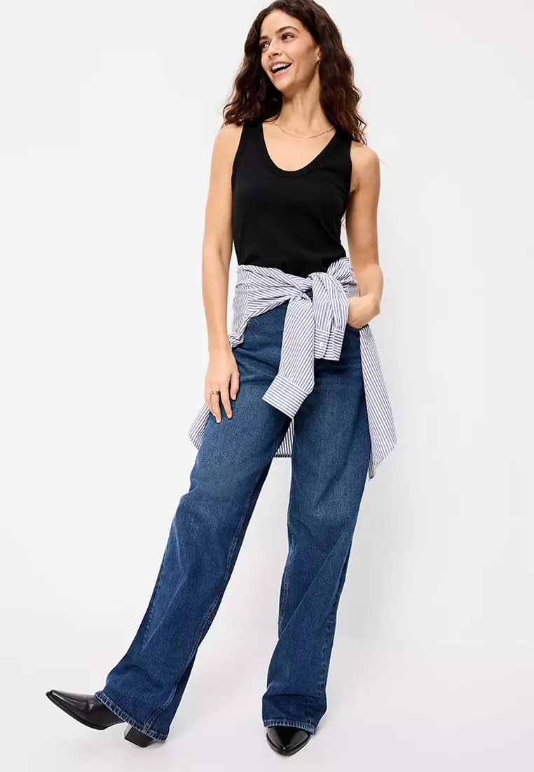 Relaxed Scoop-Neck Tank Top