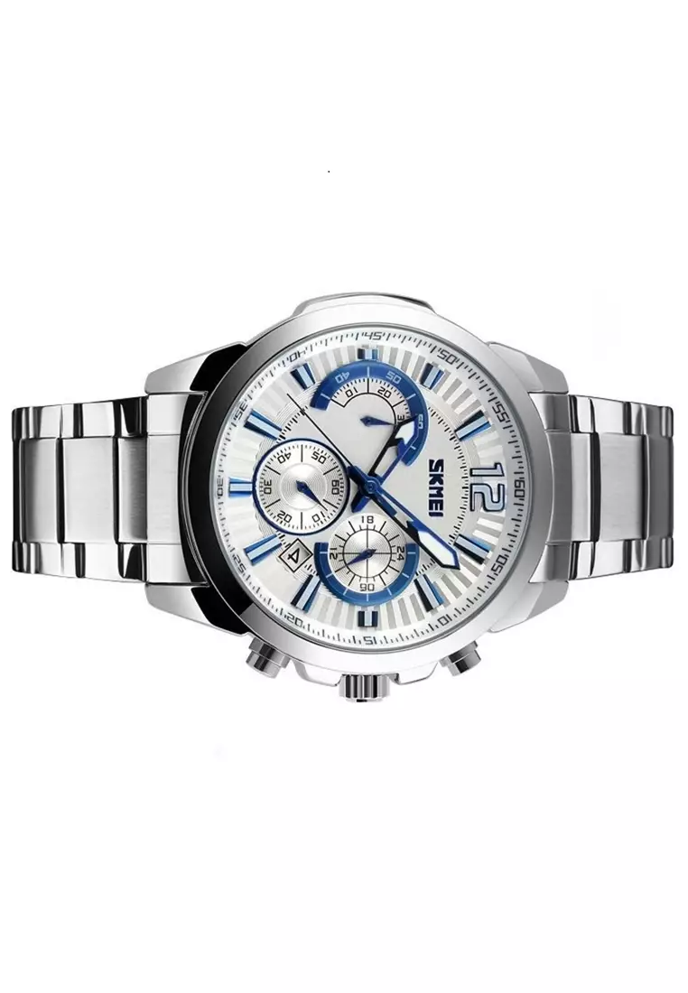 Jam Tangan Casual Analog Pria Waterproof Strap Tali Material Stainless IT71 ORIGINAL