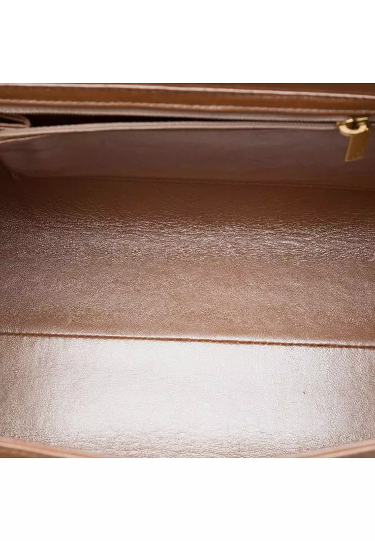 Pre-Loved Chanel Lambskin Chocolate Bar Accordion Mademoiselle Turnlock Flap