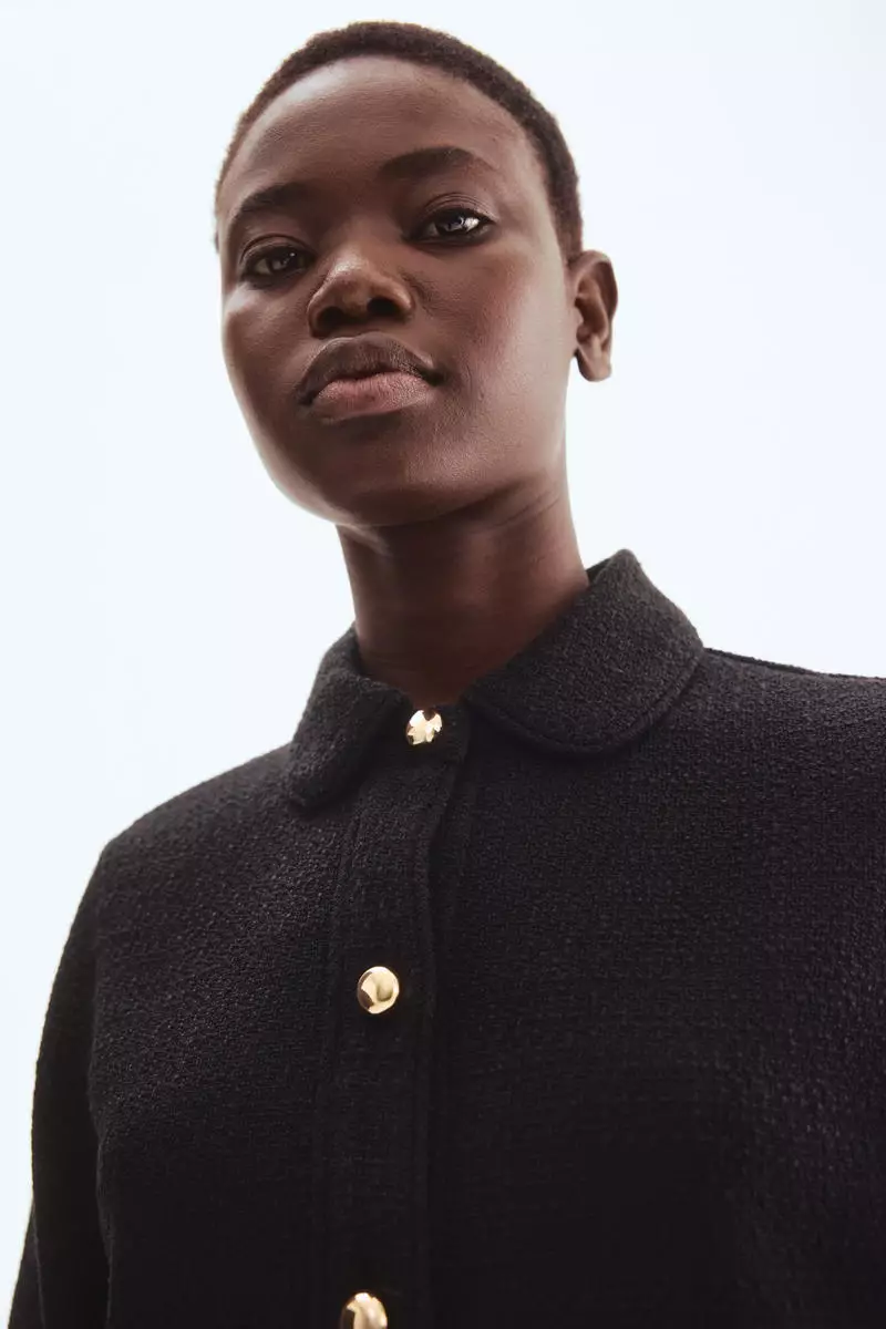 Collared bouclé dress