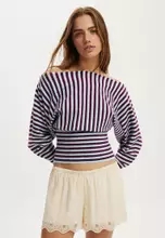 Iced Marine Plum Stripe