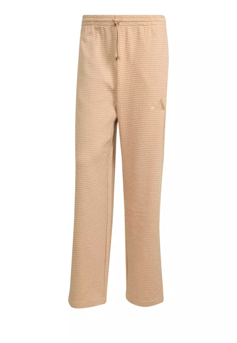 ALL SZN Waffle Knit Open Hem Jogger Pants