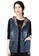 A-IN GIRLS blue Denim Jacket With Checkered Hooded Vest A396CAABA18431GS_1