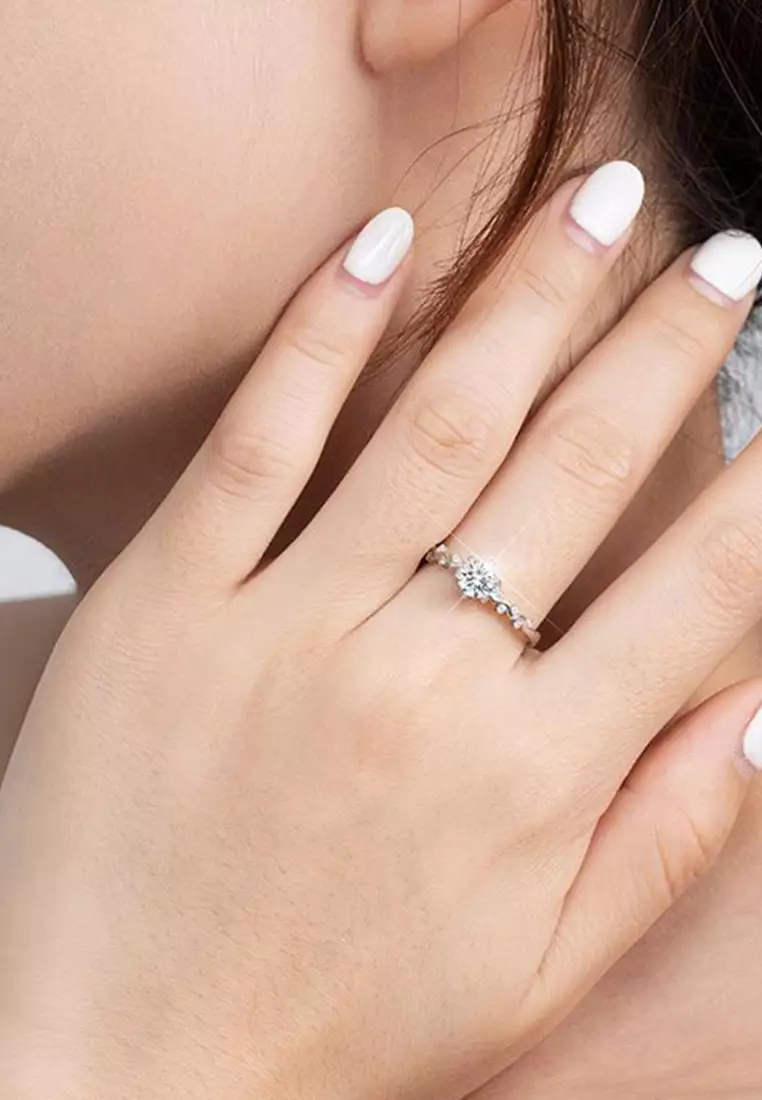 Cincin Wanita Elegan Fashion Style Perhiasan Cewek Free Size Dilapisi Platinum Anti Luntur OGR006