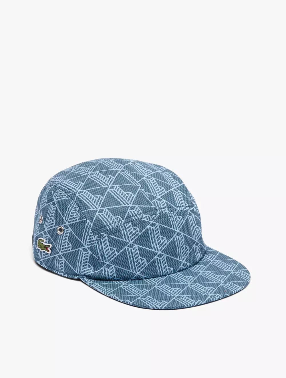 Printed Twill Jockey Cap - Blue