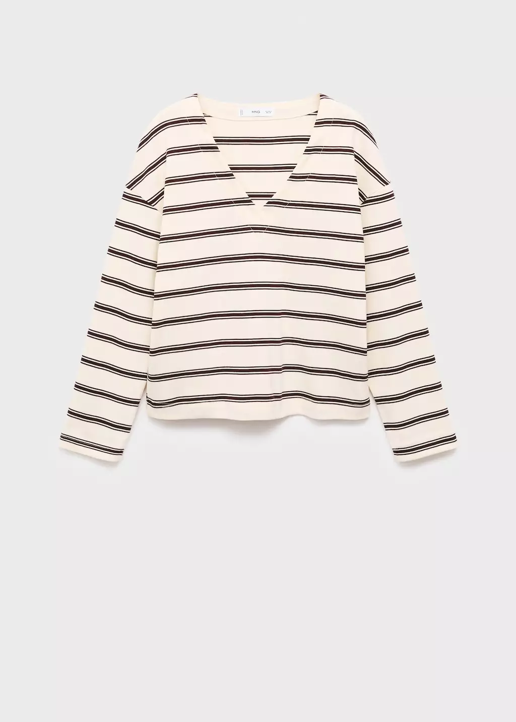 Sweater garis-gari katun kombinasi