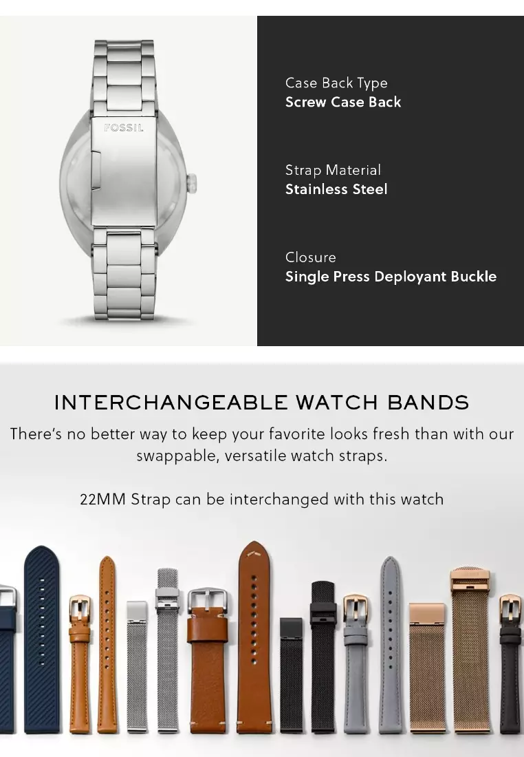 Fossil watches metal strap 2025