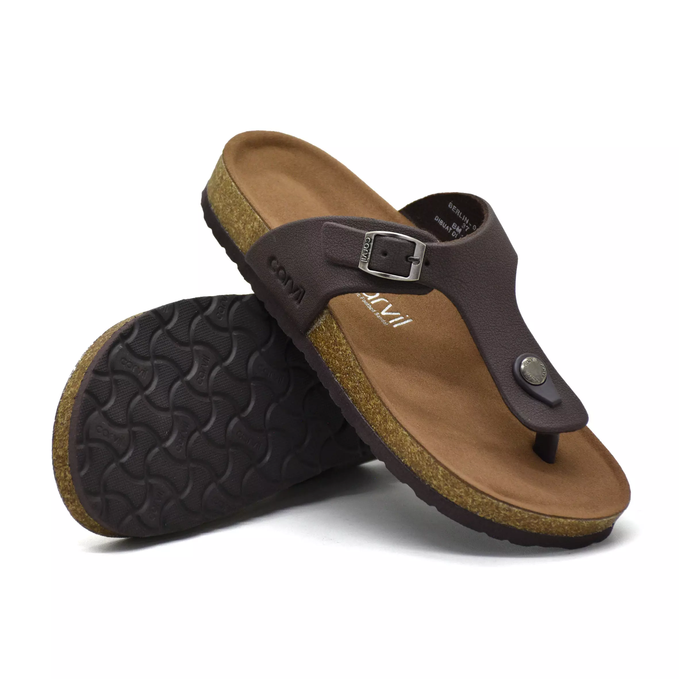 Carvil Sandal Anak Berlin-01 TP Dark Brown