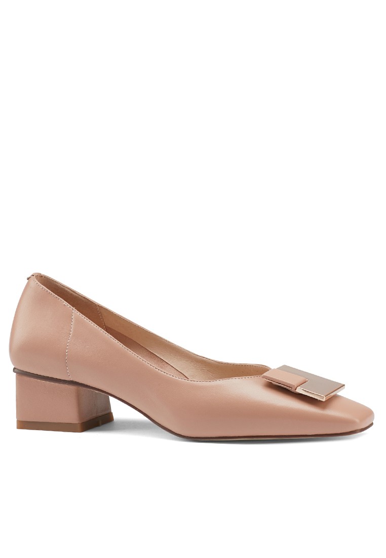 Square Buckle Lamb Leather Pumps BSH1012511