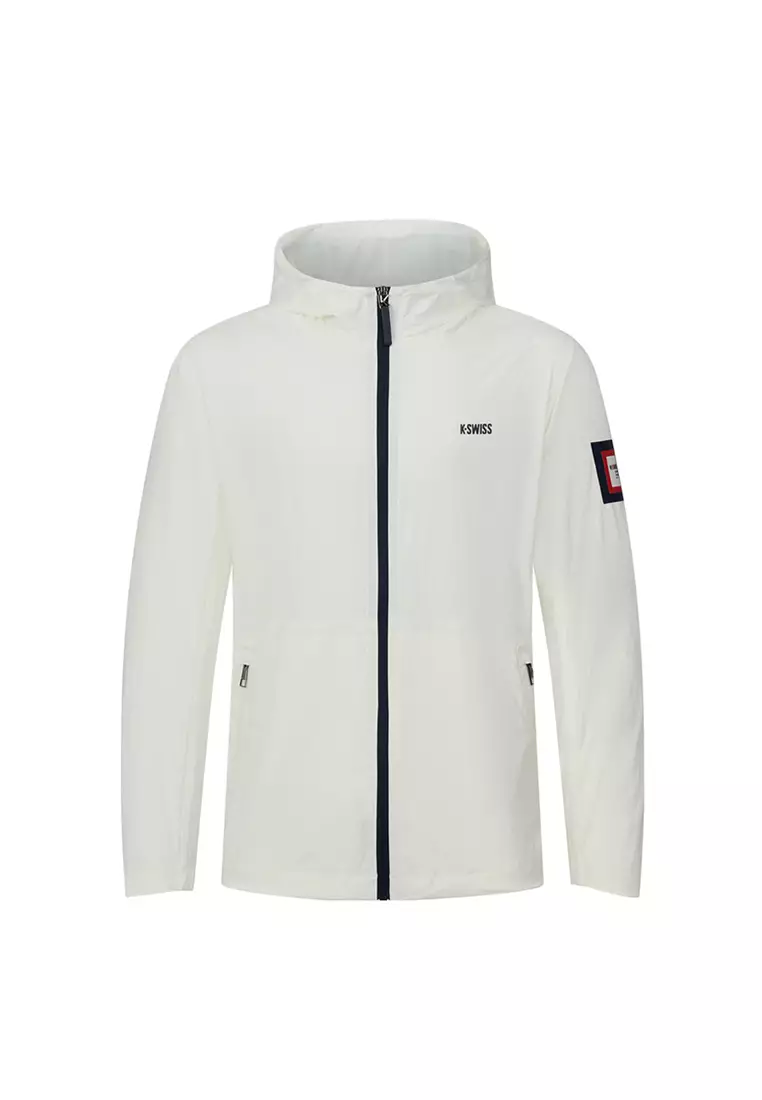 男裝 K-SWISS LOGO 連帽外套
