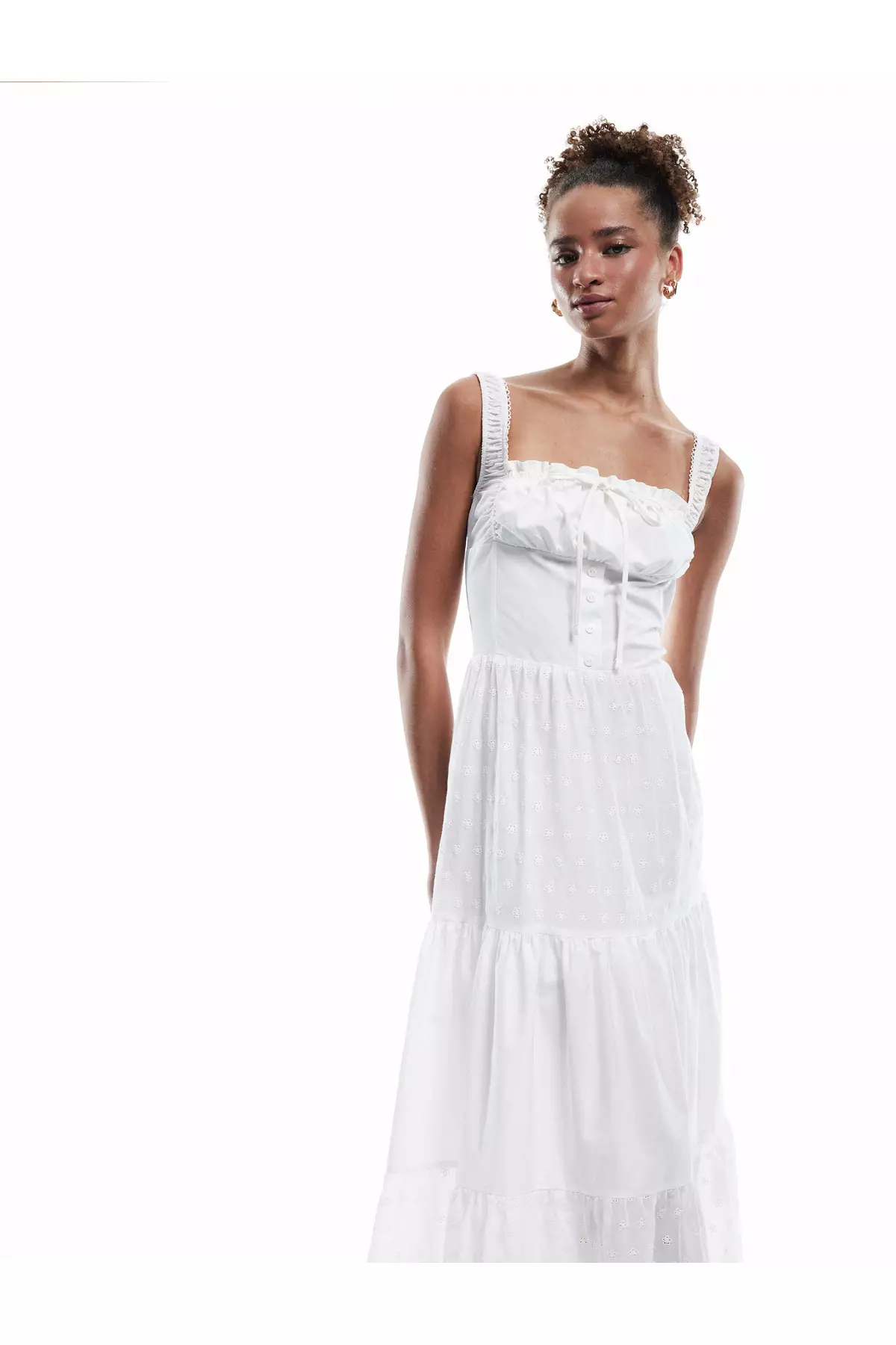 Sleeveless U-Neck Bow Lace-Up Lined Long Fishtail Dress