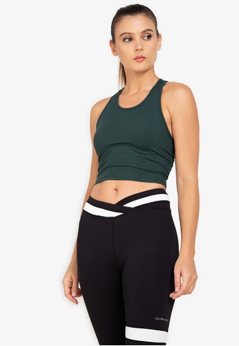 ZALORA ACTIVE green Cut Out Crop Tank Top A7AE0AA796B9F2GS_1