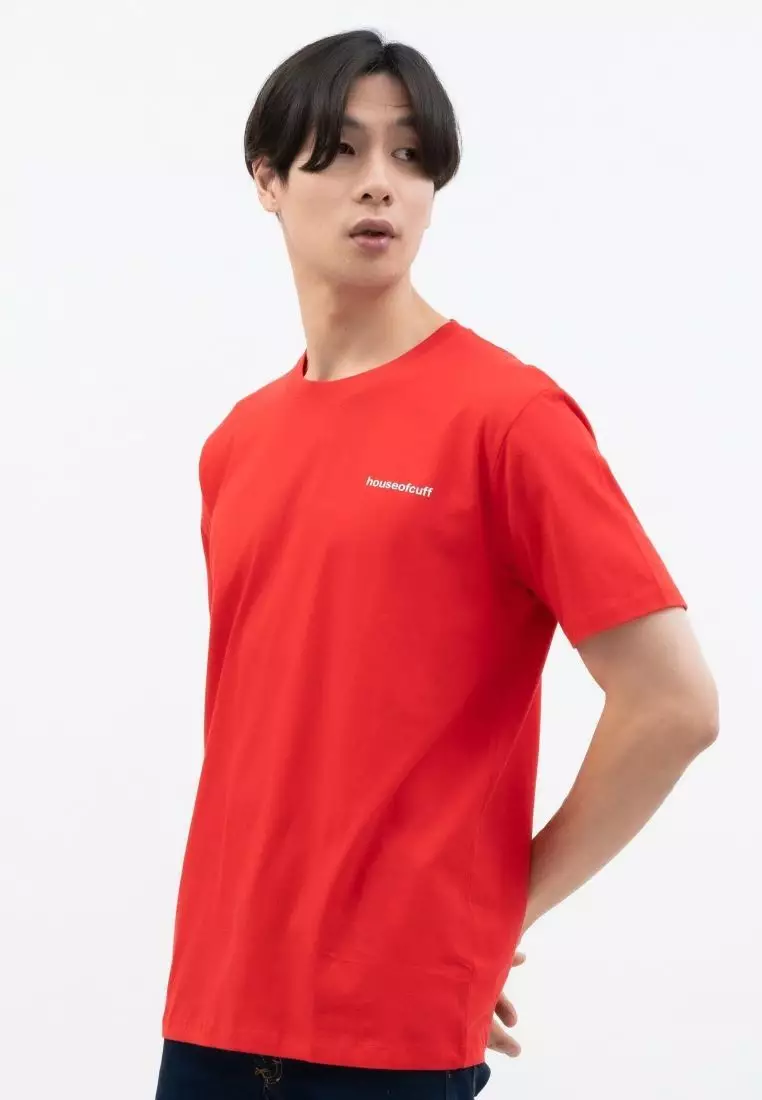 Kaos Polos Pria Premium Katun Combed Lengan Pendek Merah