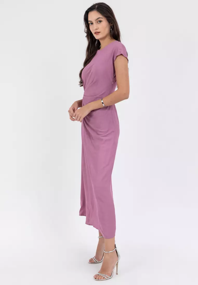MINERVA Side Drape Dress