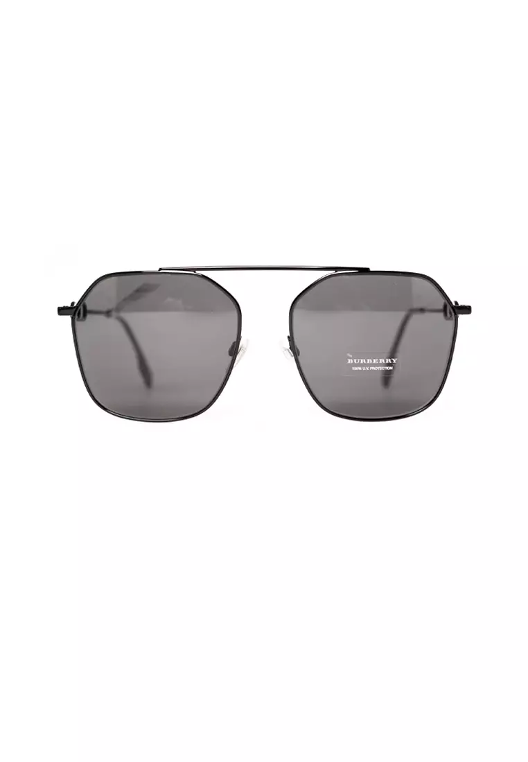 Buy Burberry Women s Black Metal Square Sunglasses Be3124 1001 87