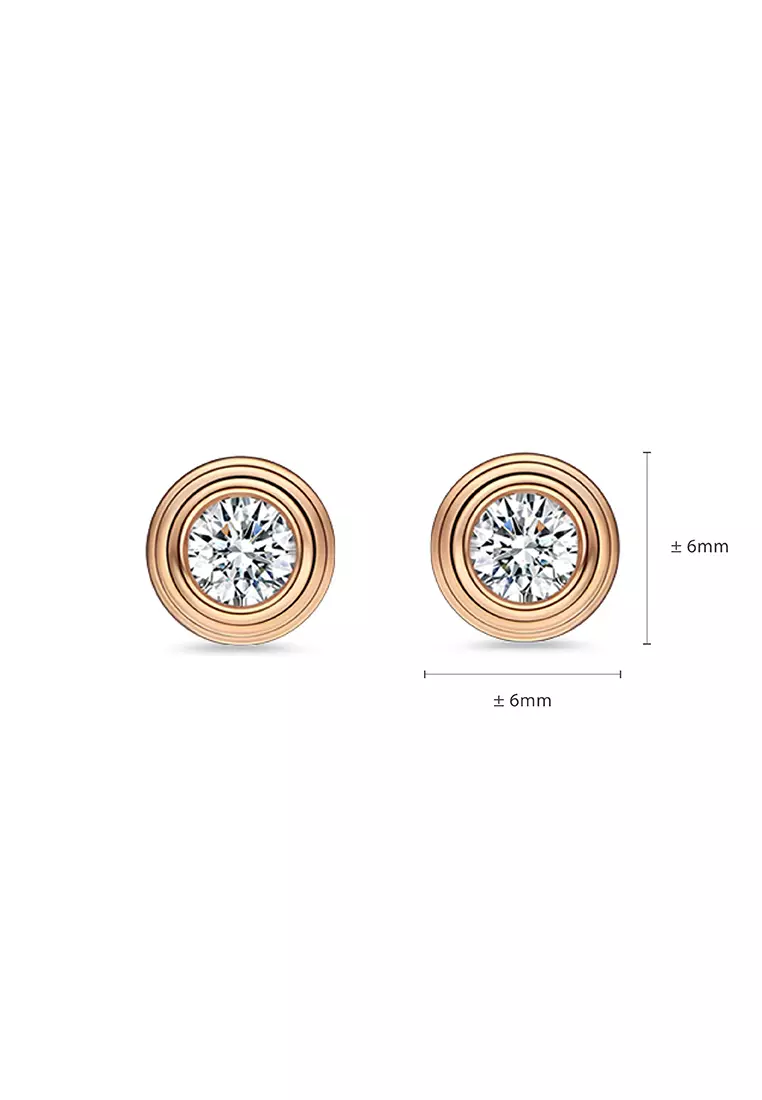 Buy LAZO DIAMOND LAZO DIAMOND Etreinte Diamond Stud Earrings in 18k ...
