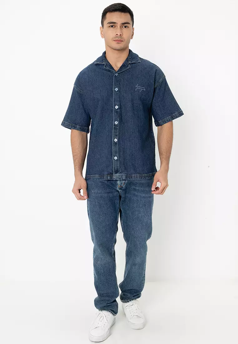 PRANK PROJECT Gradient Denim Shirt Dress PRANK PROJECT