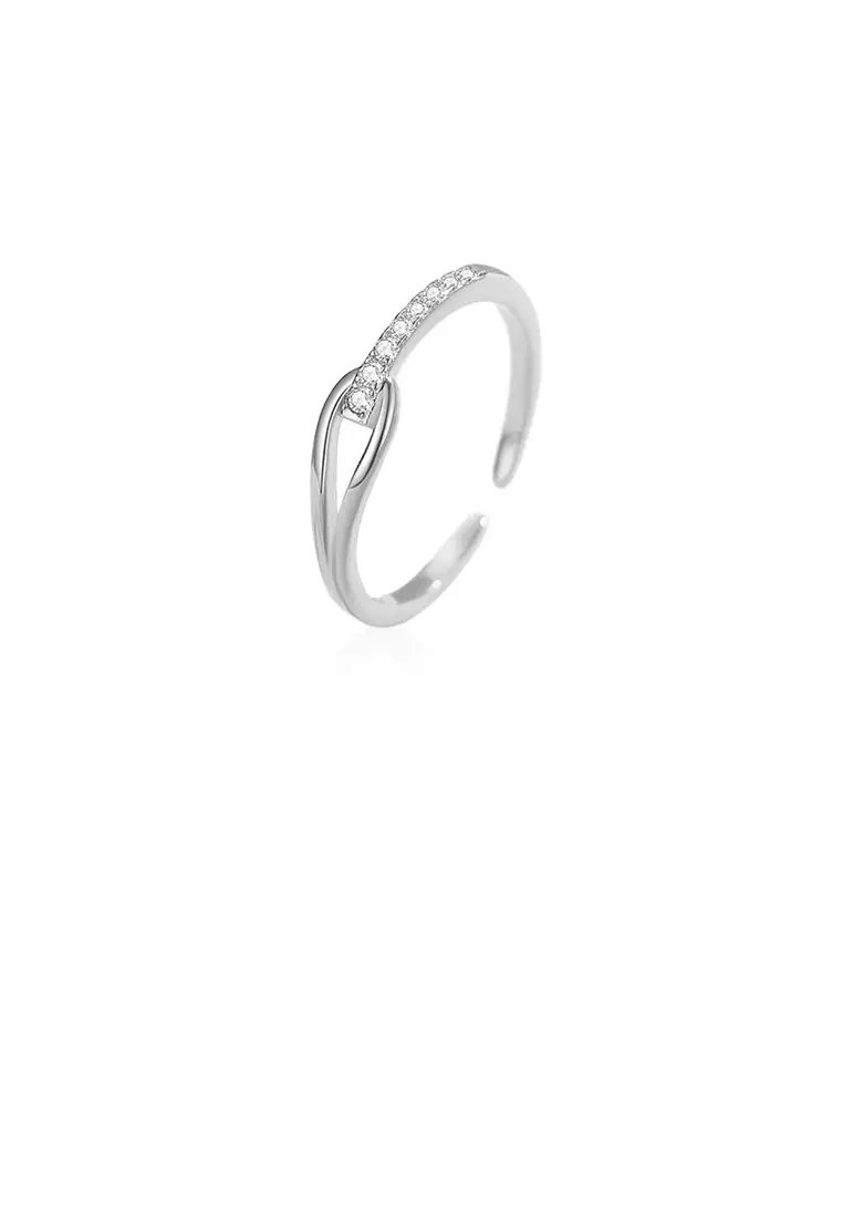 Buy Glamorousky 925 Sterling Silver Simple and Fashion Intertwined
