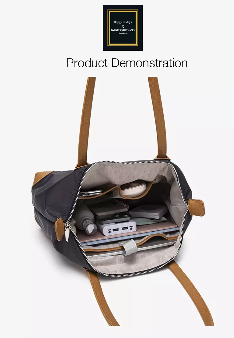 Buy Twenty Eight Shoes Color Matching Nylon Oxford Patch Faux Leather