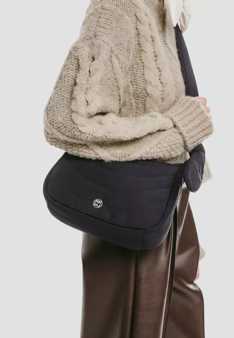 MARO MINI Nylon Crossbody Bag Black