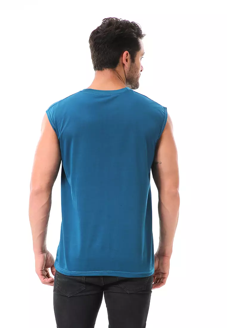 Bobby Atasan Kasual Pria Singlet Motif Ptboy Sleeveless Tshirt Material Cotton ORIGINAL - Tosca