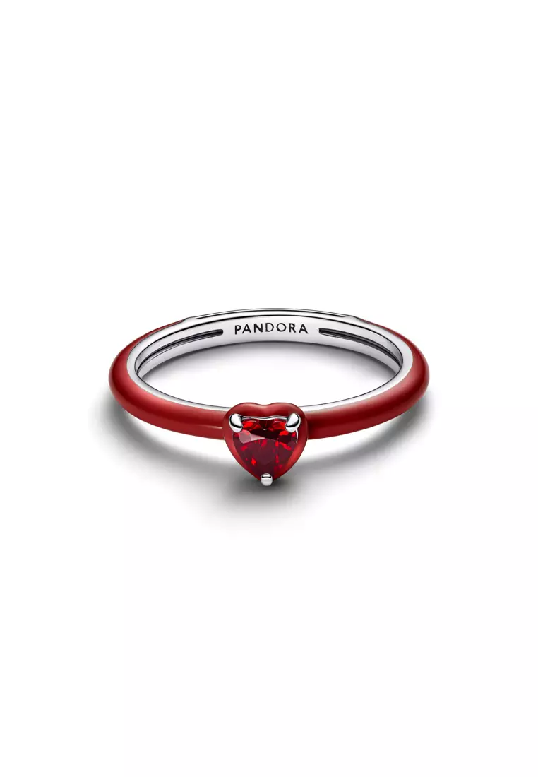 Pandora Red Chakra Heart Ring