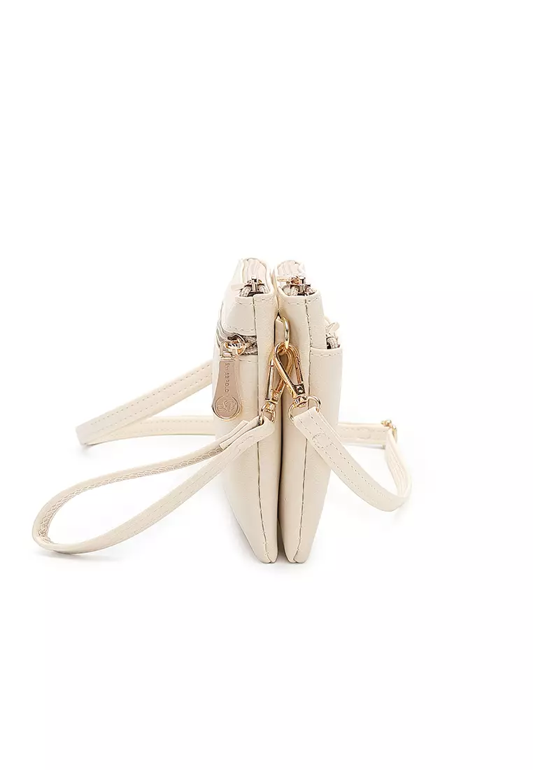 Women's Sling Bag / Crossbody Bag / Wristlet (斜孭袋 / 腕带錢包) - 米黃色