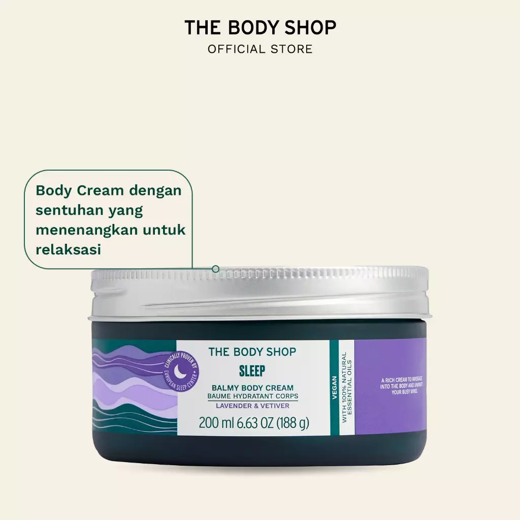 Sleep Balmy Body Cream 200ml - Lavender & Vetiver