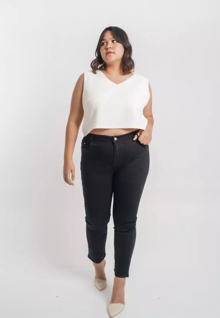 Plus Size Korean Jeans Ivy Black