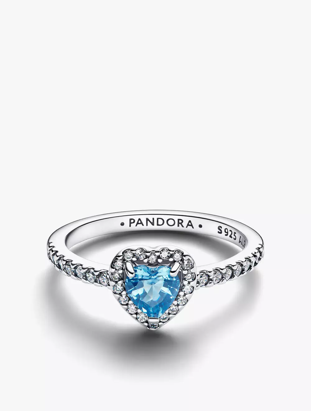 Elevated Light Blue Heart Ring - 50