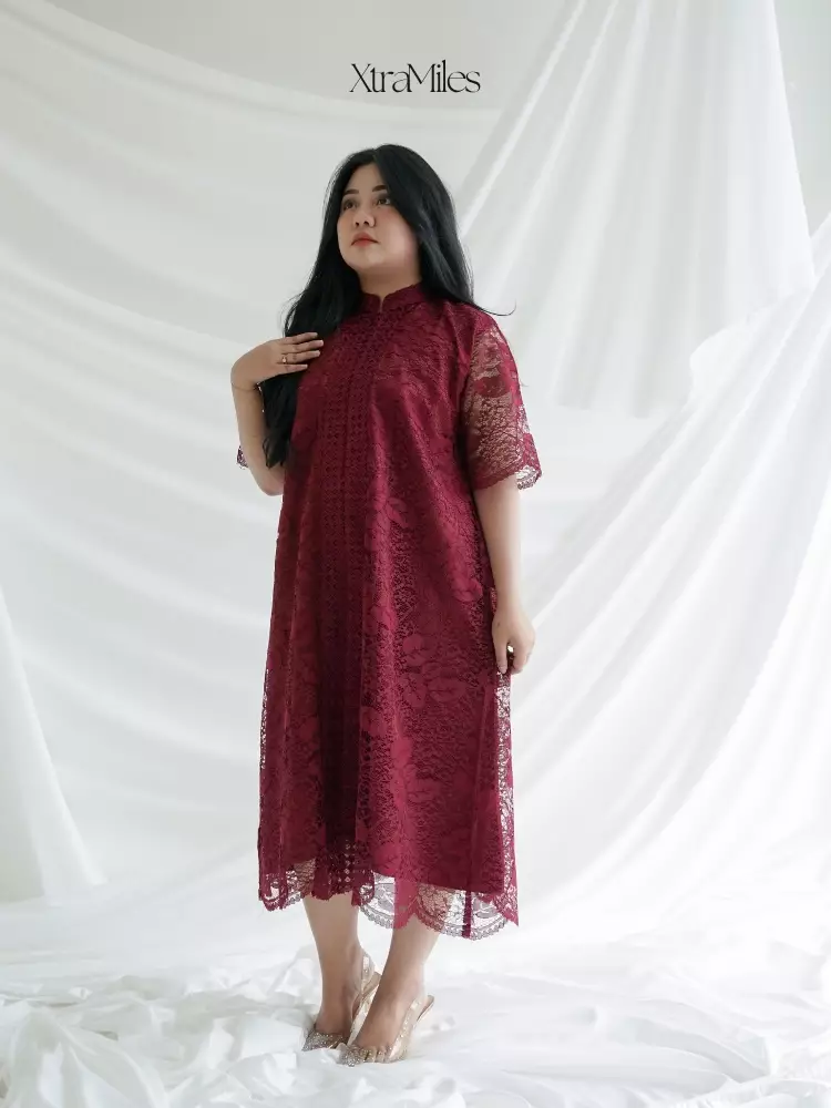 xtramiles Ladies dress jia dress dark cherry