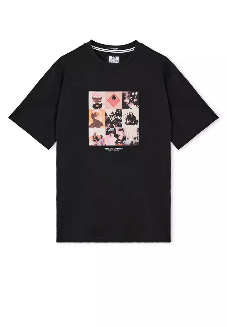 MENS BLACK LOW GRAPHIC TEE