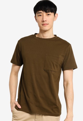 Jual Zalora Basics Basic T Shirt With Pocket Original Zalora Indonesia