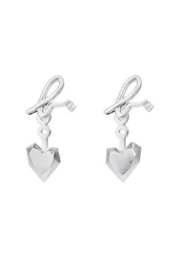 Buy agnès b. Carving of Love Earrings 2025 Online | ZALORA