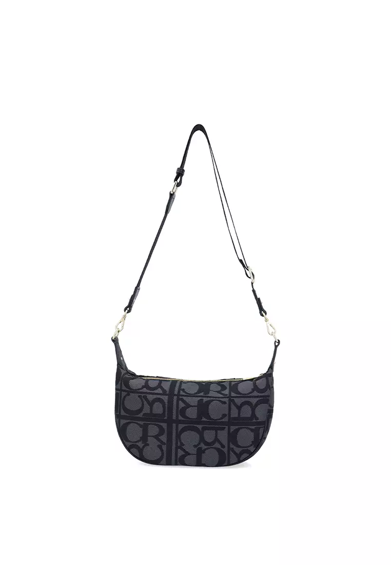 Carlo GEO Jacquard Luna Bag - Black