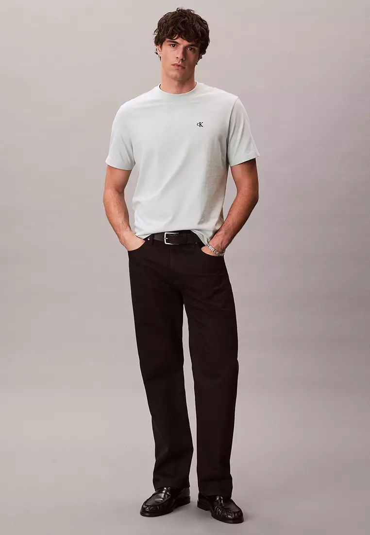 Embroidered Monogram Logo Relaxed T-Shirt - Calvin Klein Jeans